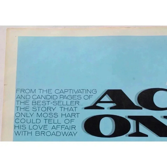 Vintage 1964 ACT ONE George Hamilton / Jason Robards Movie Lithograph Poster - Picture 4 of 5